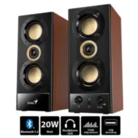 Parlantes 220V Genius SP-HF800BT BT5.3 Madera 20W Parlantes 220V Genius SP-HF800BT BT5.3 Madera 20W