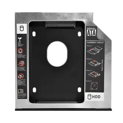 Adaptador 2Do Disco Notebook Hdd Sata Ssd 9,5Mm Espesor Para Windows