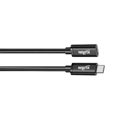 Vista lateral de Cable Usb C Macho / C Hembra Alargue 1,5 Mts Pd 60W