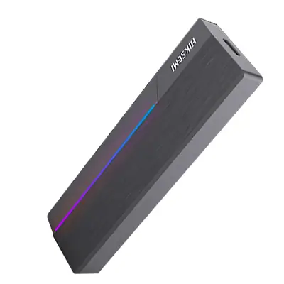 Case Para Disco SSD M.2 Nvme O Sata Usb 3.2 10 Gbps Hiksemi Aluminio Rgb