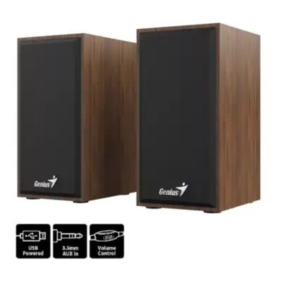 Parlantes Usb Genius Sp-Hf180 Madera 6W