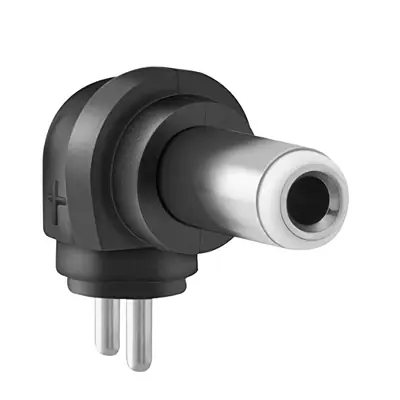 Detalles accesorios de Plug Hueco 5,5 X 2,5 Mm Intercambiable Macho 90 Grados Polarizado