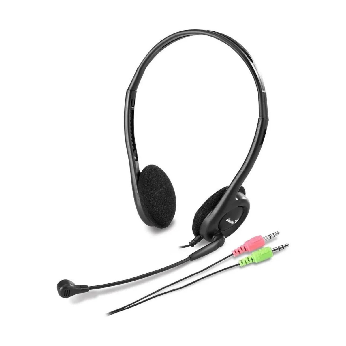 Detalles accesorios de Auricular Con Microfono Genius Hs-200C Black 2 Fichas Miniplug