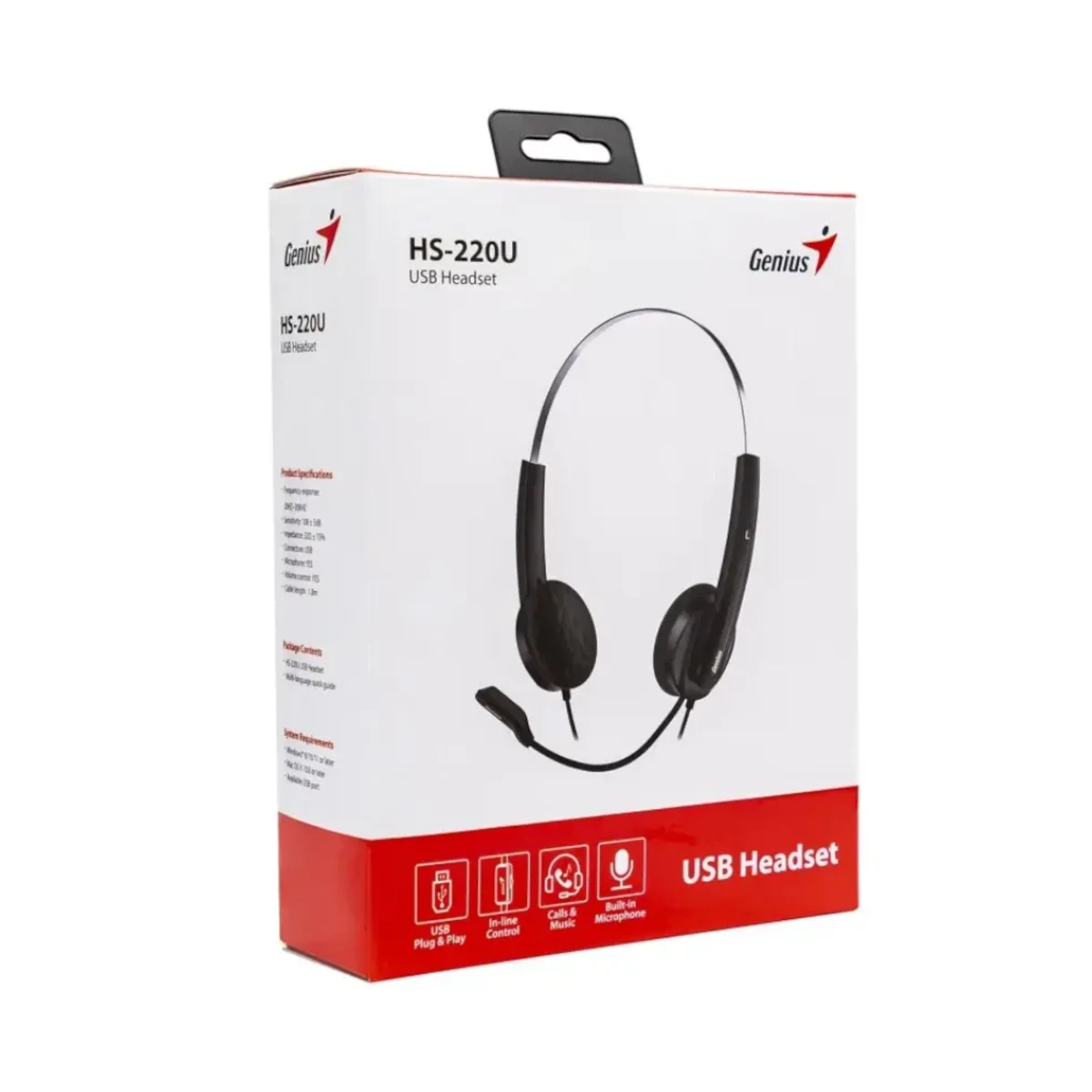 Detalles accesorios de Auricular Usb Con Microfono Genius Hs-220U