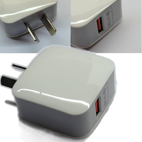 CARGADOR CELULAR CARGA RAPIDA USB-A S/ CABLE PERFORMANCE QC