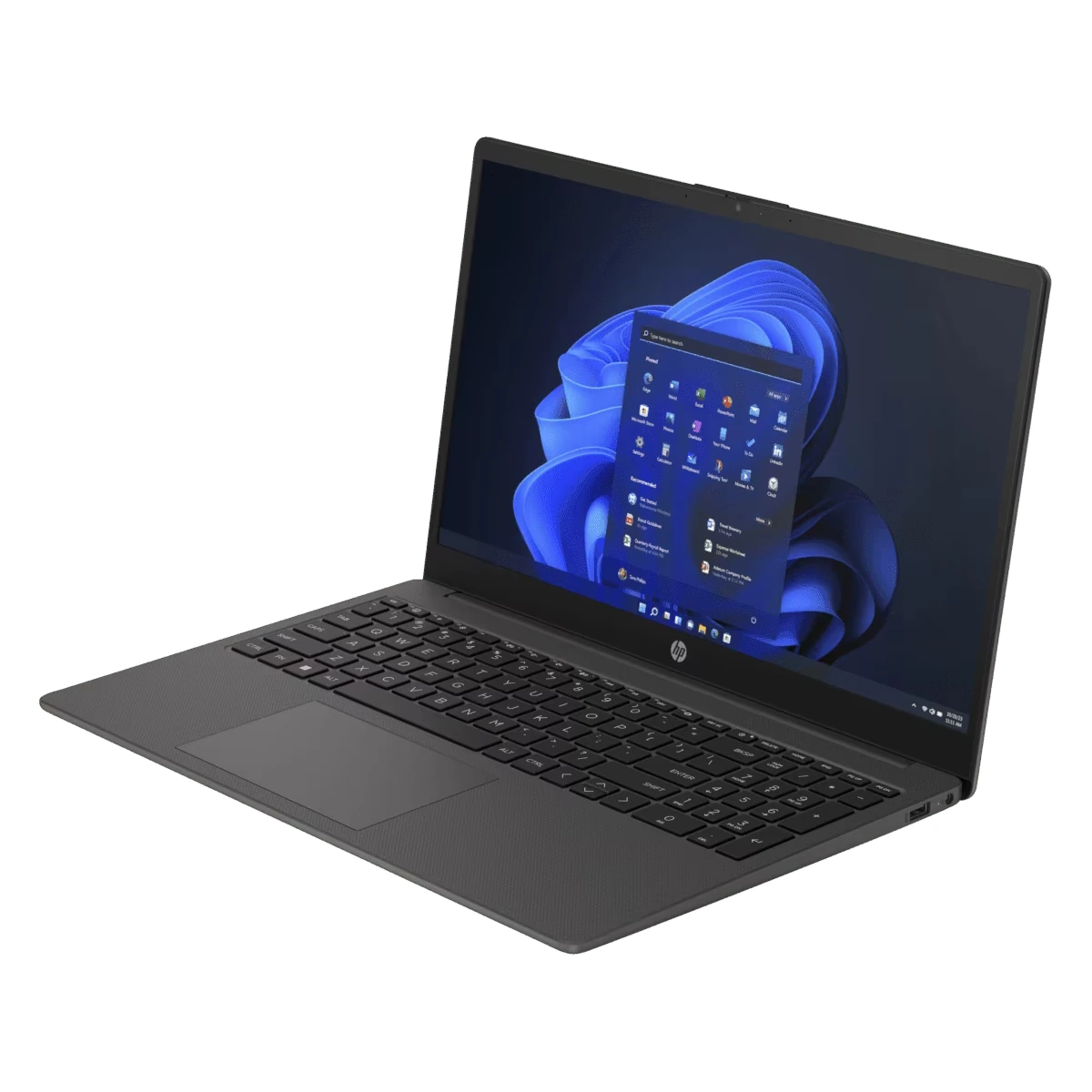 Vista lateral de Notebook Hp 15.6 250 Intel I5 1334U 8Gb Ram 512Gb Ssd Windows 11 Home