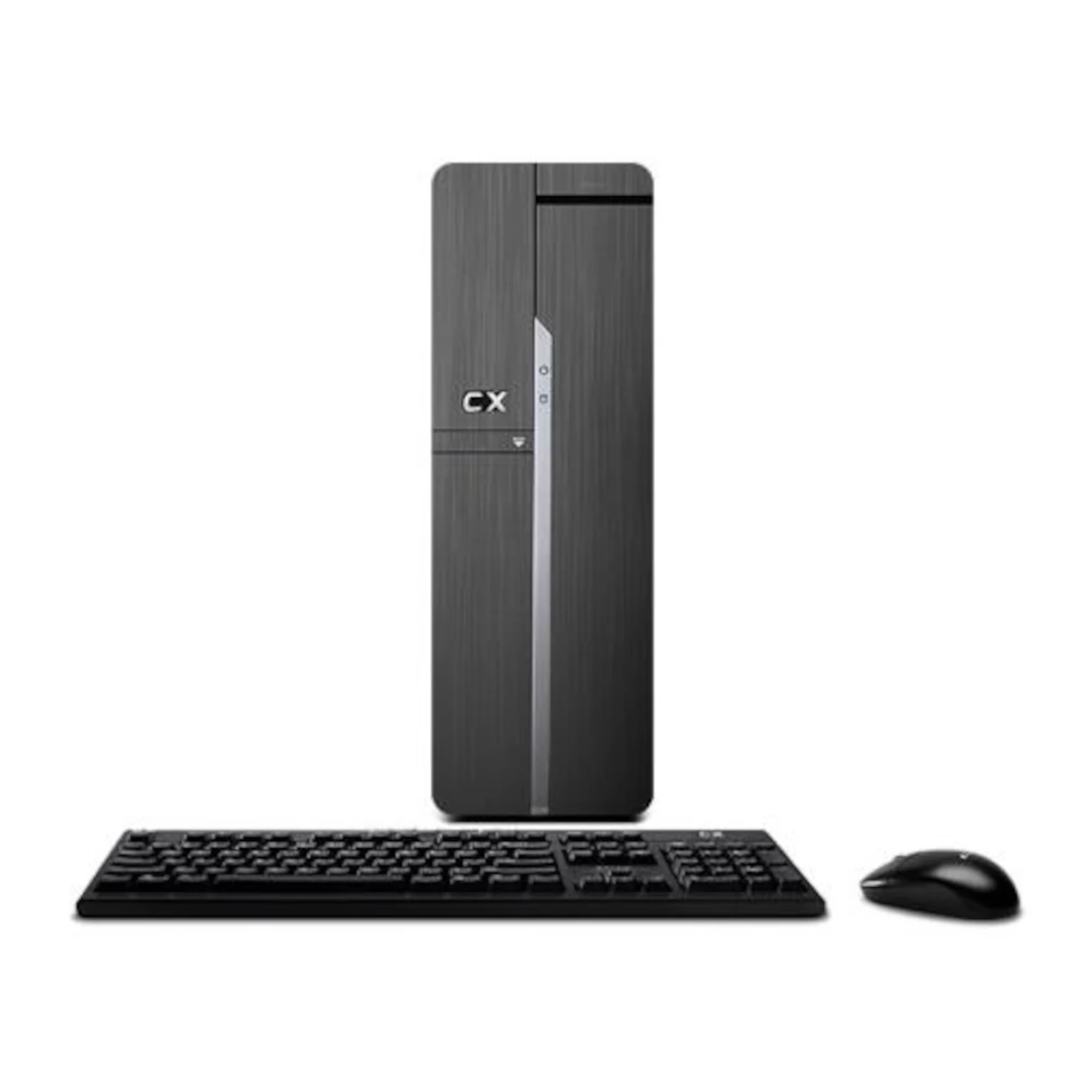Vista lateral de Pc Amd Ryzen 7 5700G 16Gb Ram Ssd 480Gb Tecl+Mou Mb Biostar Fuente 600W