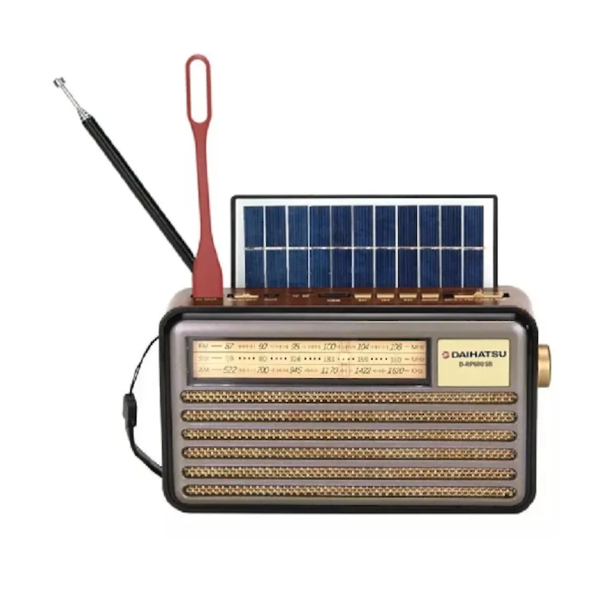 Detalles accesorios de Radio Am/Fm Daihatsu D-Rp60 Usb Recargable Bluetooth Mp3