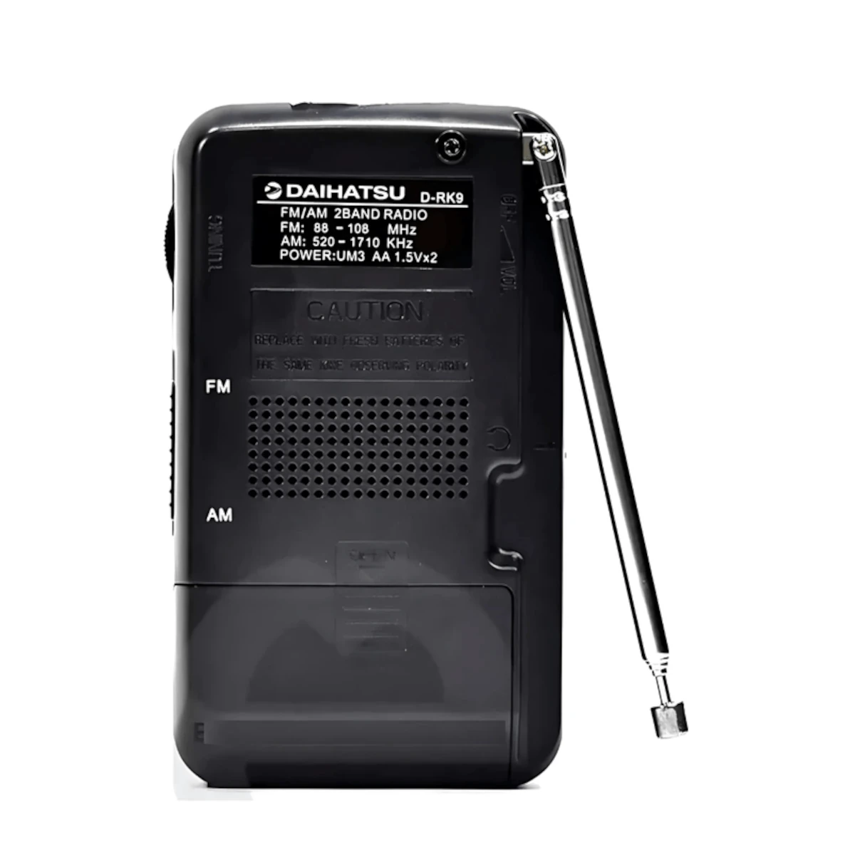 Detalles accesorios de Radio Portatil Am/Fm Daihatsu D-Rk9 2 Pilas Aa