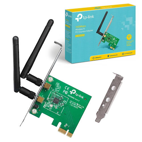 PLACA RED WIFI N 300MBPS TP-LINK PCI-E 2ANT 2DBI TL-WN881ND 
