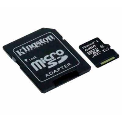 MEMORIA MICRO SD 64GB KINGSTON CL10 CANVAS SELECT PLUS C/ADAPTADOR 100 MB/s