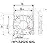 Miniatura 2 de Ventiladores 60/70 mm marca Titan modelo TFD-7015M12S