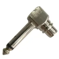 Adaptador Plug 6,5 Mono Macho A Rca Hembra Metalico 90 Grados