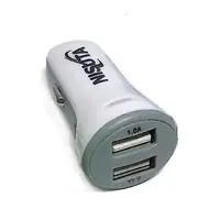 Cargador Para Auto 12/24V Usb 5V 2,1A 2 Salid Blanco