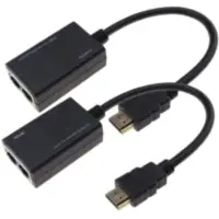 Alargue Extension Hdmi Macho - Macho Por Cable Utp Cat 5E / 6 Rj45 Hasta 30 Mts