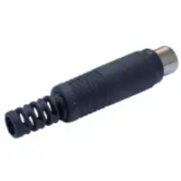 Conector Ficha Rca Hembra Plastico Negro Calidad Superior