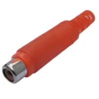 Conector Ficha Rca Hembra Plastico Rojo Calidad Superior