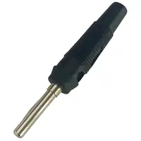 Ficha Banana Plug Macho Con Tornillo Ban-Tg Negro