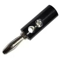 Ficha Banana Plug Macho Con Tornillo Negro