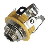 Conector Ficha Estereo Jack 6,5 Hembra Metal Chasis C/Corte Rosca Conector Ficha Estereo Jack 6,5 Hembra Metal Chasis C/Corte Rosca