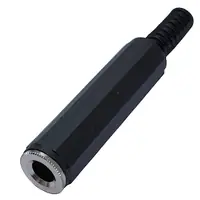 Conector Ficha Estereo Jack 6,5 Hembra Plastico A Cable Conector Ficha Estereo Jack 6,5 Hembra Plastico A Cable