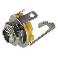 Conector Ficha Mono Jack 6,5 Hembra Metal Chasis C/Corte Rosca Conector Ficha Mono Jack 6,5 Hembra Metal Chasis C/Corte Rosca