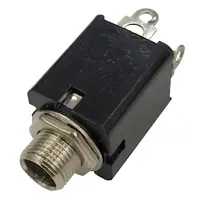 Conector Ficha Mono Jack 6,5 Hembra Plastico Chasis C/Corte Rosca