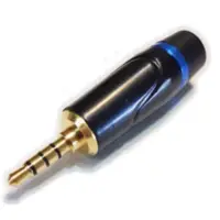 Conector Ficha Miniplug 3,5 4 Polos Macho Metal Hq Negro