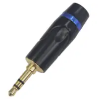 Conector Ficha Miniplug 3,5 Macho Estereo Arwen Exclusive Metal Negro Conector Ficha Miniplug 3,5 Macho Estereo Arwen Exclusive Metal Negro