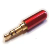 Conector Ficha Miniplug 3,5 Macho Estereo Cuerpo Compacto Rojo 7Mm Diam Conector Ficha Miniplug 3,5 Macho Estereo Cuerpo Compacto Rojo 7Mm Diam