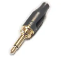 Conector Ficha Miniplug 3,5 Macho Mono Dorado A Rosca Hembra Conector Ficha Miniplug 3,5 Macho Mono Dorado A Rosca Hembra