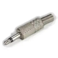 Conector Ficha Miniplug 3,5 Macho Mono Metal Plata Conector Ficha Miniplug 3,5 Macho Mono Metal Plata