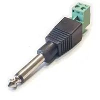 Conector Ficha Mono Plug 6,5 Macho A Bornera Conector Ficha Mono Plug 6,5 Macho A Bornera