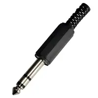 Conector Ficha Estereo Plug 6,5 Macho Plastico Negro Conector Ficha Estereo Plug 6,5 Macho Plastico Negro