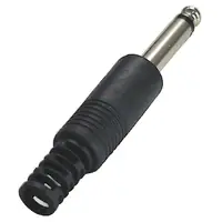 Conector Ficha Mono Plug 6,5 Macho Plastico Negro Conector Ficha Mono Plug 6,5 Macho Plastico Negro