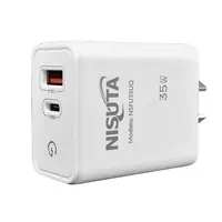 Cargador 35W Usb-C Pd + Usb-A Qc Carga Rapida Nisuta Sin Cable