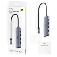Hub Usb C 3.0 5 Puertos Usb A 3.0 Negro Cudy UH405