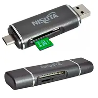 Lector Usb Tipo A + C + Micro P/ Tarjetas Sd Micro-Sd Tf Hasta 512 Gb