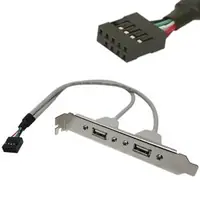 Placa Slot Trasero Usb 2.0 Con 2 Salidas Conector X 1
