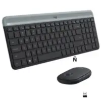 Kit Teclado Y Mouse Logitech Inalambricos Mk470 Slim Combo Espanol Graphite