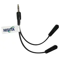 Divisor Splitter Miniplug 3,5 Estereo Macho A 2 Miniplug 3,5 Estereo Ficha Compacta