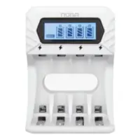 Cargador Para 4 Pilas Aa Aaa Noga NG-6000C USB-C con display de carga Cargador Para 4 Pilas Aa Aaa Noga NG-6000C USB-C con display de carga