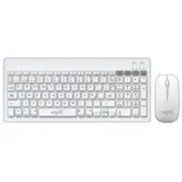 Kit Teclado Nisuta Inalambrico + Bluetooth Compacto Espanol Blanco Recargable Kit Teclado Nisuta Inalambrico + Bluetooth Compacto Espanol Blanco Recargable