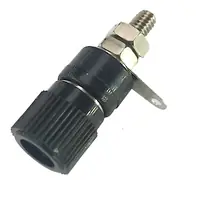 Ficha Banana Hembra Jack Tipo Binding Post Mini A Chasis Negro