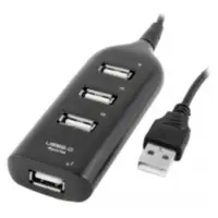 Hub Usb A 2.0 4 Puertos Negro