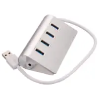 Hub Usb A 3.0 4 Puertos Plata Cable 25Cm