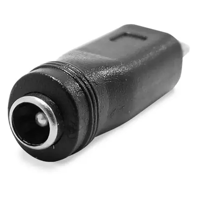 Vista lateral de Adaptador Dc Hueco 5,5 X 2,5 Mm Hembra A Usb C