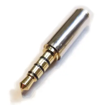 Adaptador Miniplug 3,5 4 Polos Macho A Miniplug 2,5 4 Polos Hembra Metalico Cuerpo Compacto