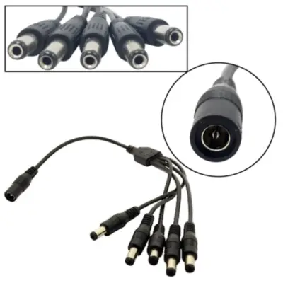 Detalles accesorios de Adaptador Dc Hueco 5,5 X 2,1 Mm Hembra A 5 Machos (Pulpito)