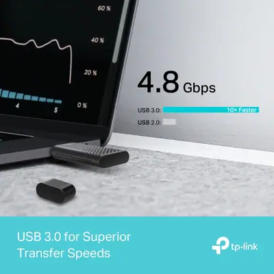 Vista lateral de Adaptador Wifi Usb Dual Band Tp-Link Archer Tx20U Ax1800 Wifi6